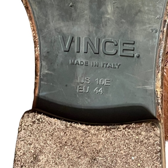 Vince brown leather chukka lace up boot Made in Italy - Picture 8 of 8